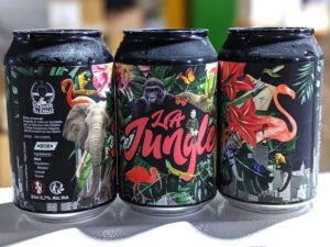 création graphique pour bouteille de bière thème Le livre de la jungle